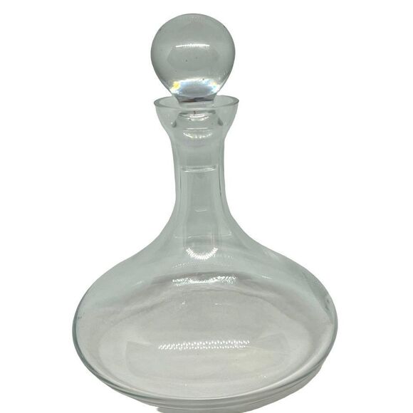 Vintage Tipperary Ships Crystal Decanter 9” heavy Stopper Ireland - Picture 1 of 5